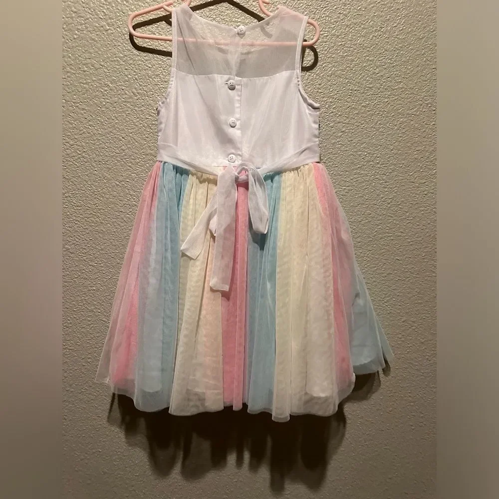 NWOT Jona Michelle Multi Colored Girl Dress Size 4